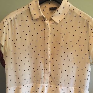 Aritzia silk peplum blouse